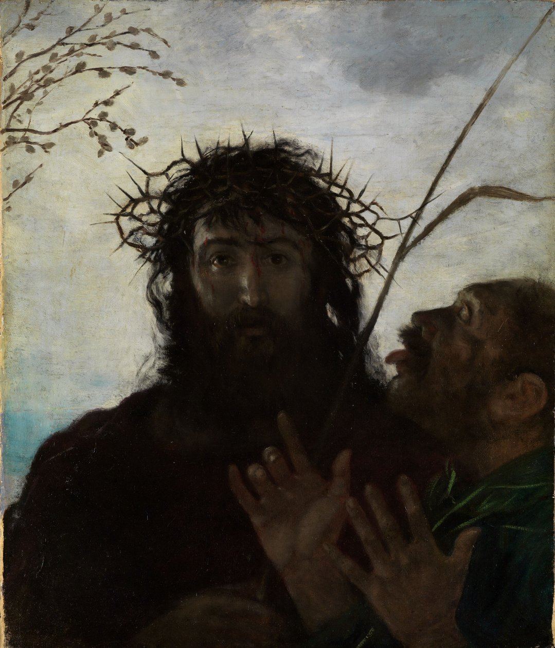 Jézus megcsúfolása alkotó: Hans Thoma