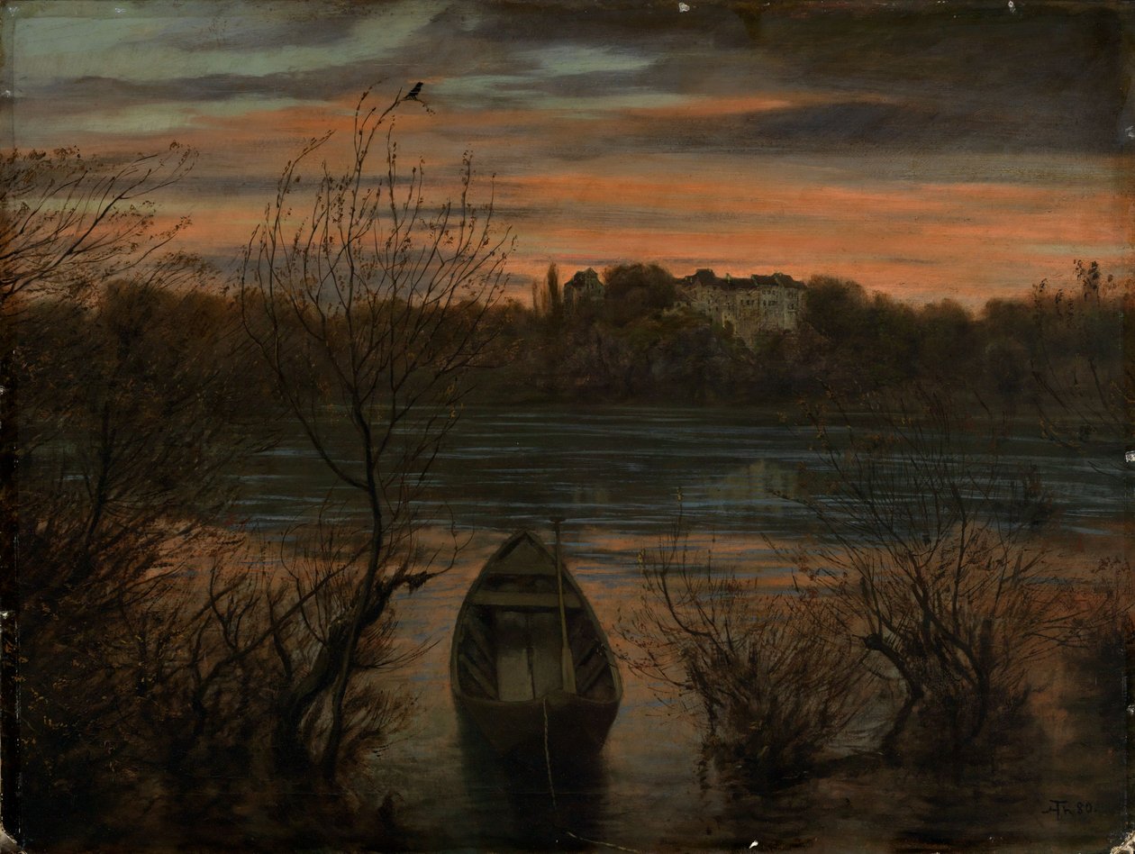Magányos csónak alkotó: Hans Thoma
