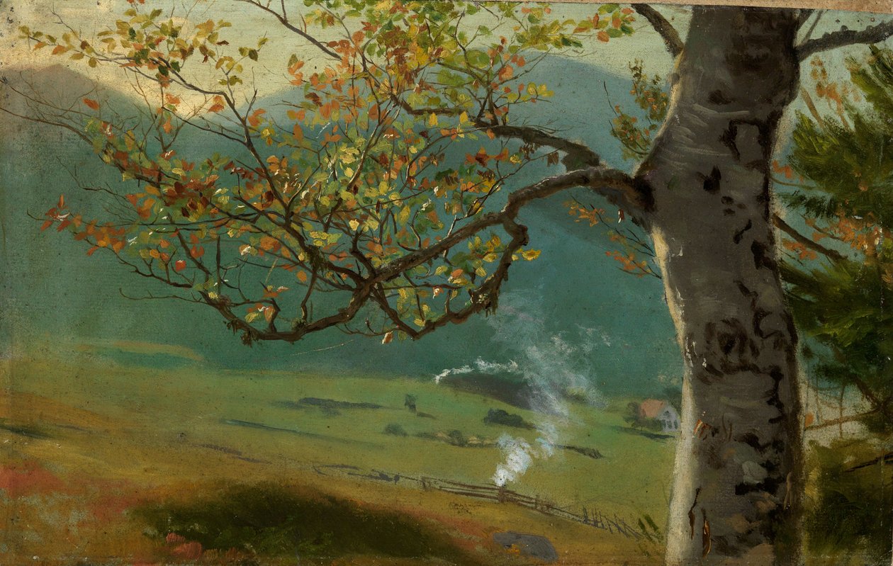 Őszi fa Wiesental előtt alkotó: Hans Thoma