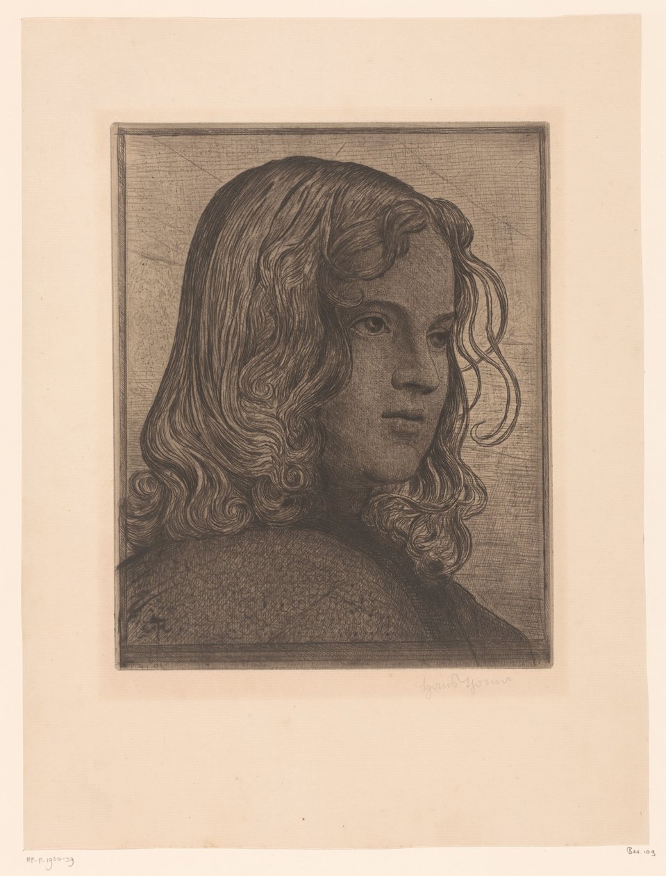 Egy lány feje alkotó: Hans Thoma