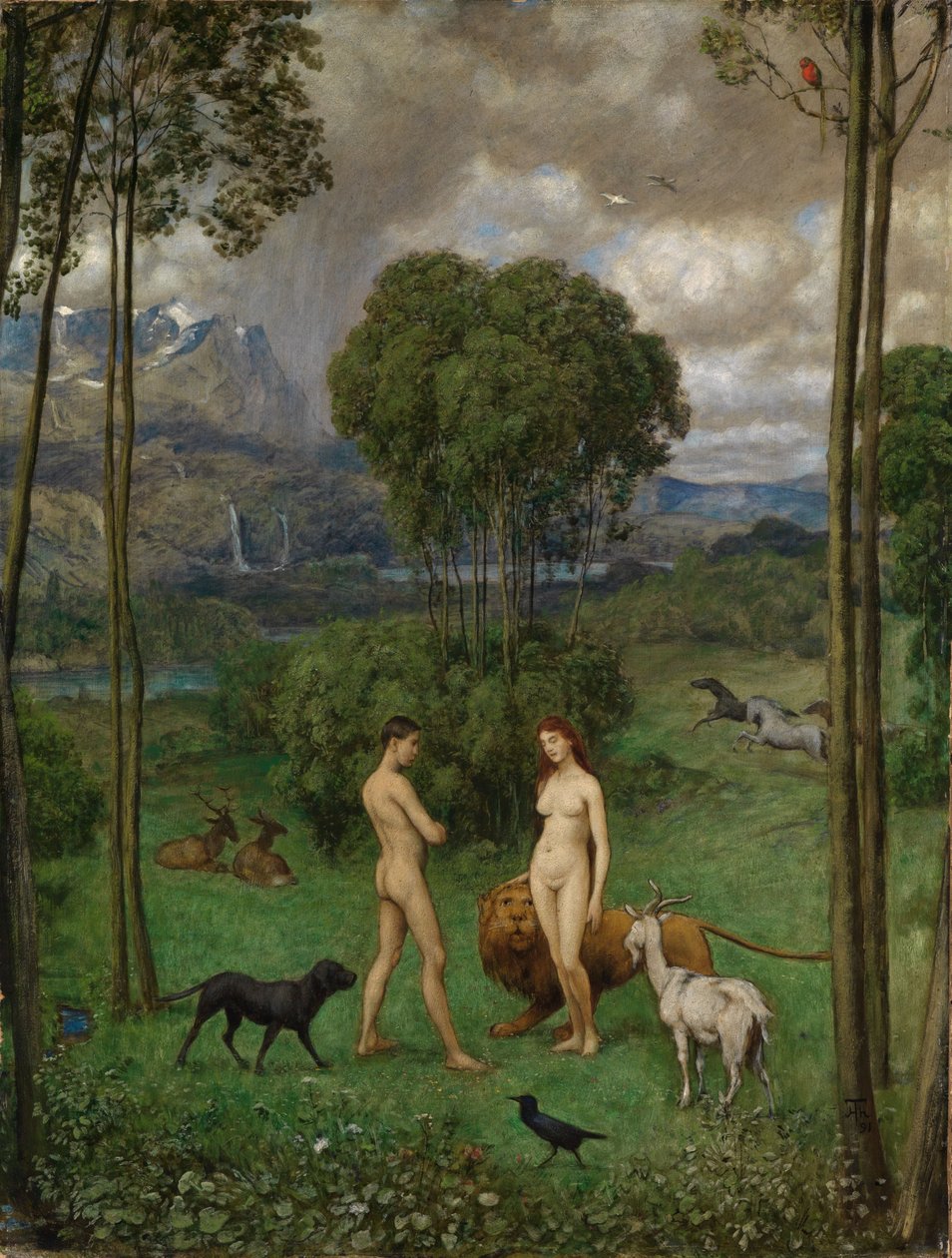 A paradicsomban alkotó: Hans Thoma