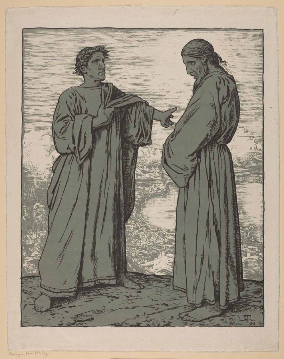 Krisztus megkísértése alkotó: Hans Thoma