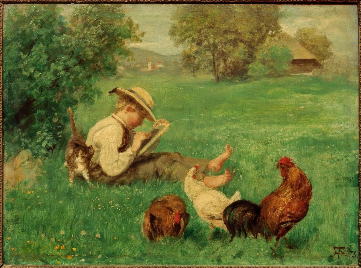 Iskola után. A művészet kezdetei alkotó: Hans Thoma