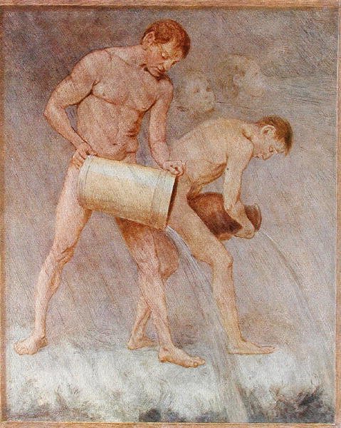 November, illusztráció a „Festkalender”-ből, Lipcsében 1910 körül (színes litó) alkotó: Hans Thoma
