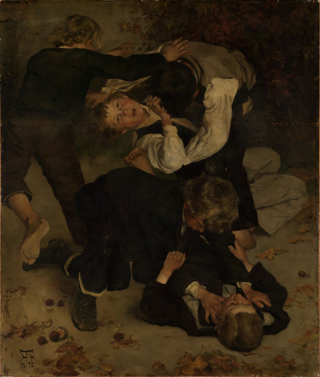 Verekedő fiúk alkotó: Hans Thoma