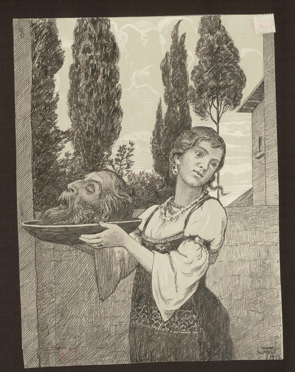 Salome Keresztelő Szent János fejével alkotó: Hans Thoma