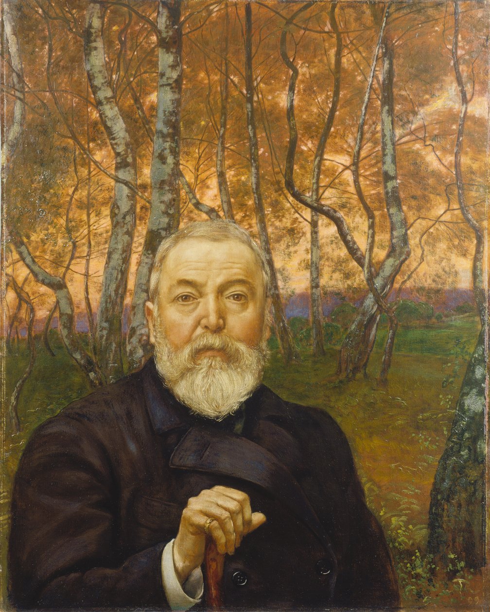 Önarckép a nyírerdő előtt alkotó: Hans Thoma