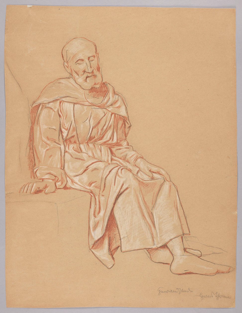 Kövön ülő öregember alkotó: Hans Thoma