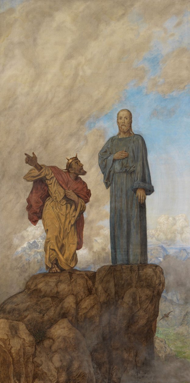Krisztus megkísértése alkotó: Hans Thoma