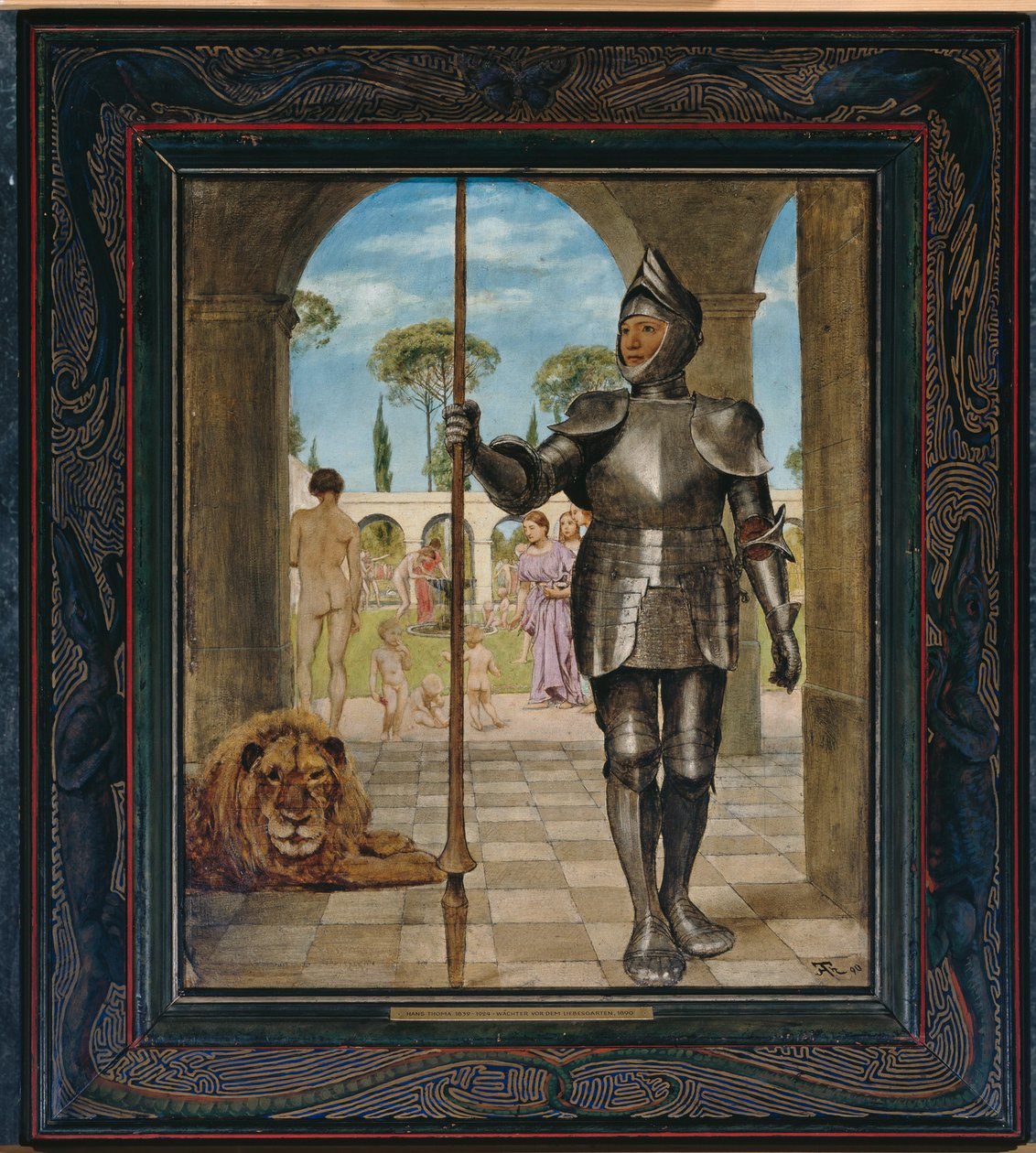 A szerelem kertjének őre alkotó: Hans Thoma