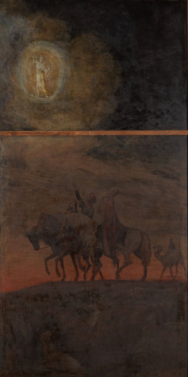 Karácsonyi triptichon: A három király menetvonulása alkotó: Hans Thoma