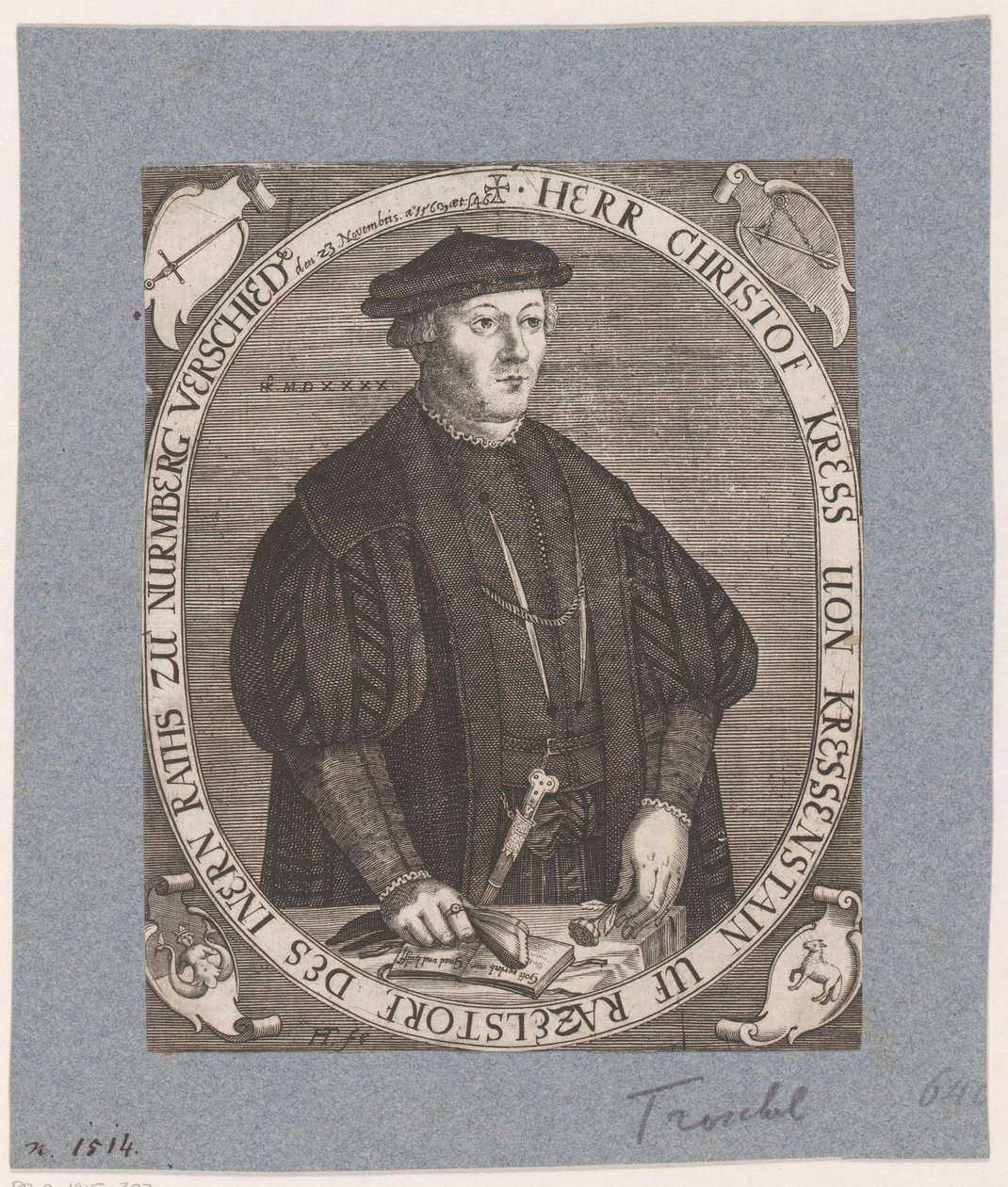 Christoph II Kreß von Kressenstein portréja alkotó: Hans Troschel