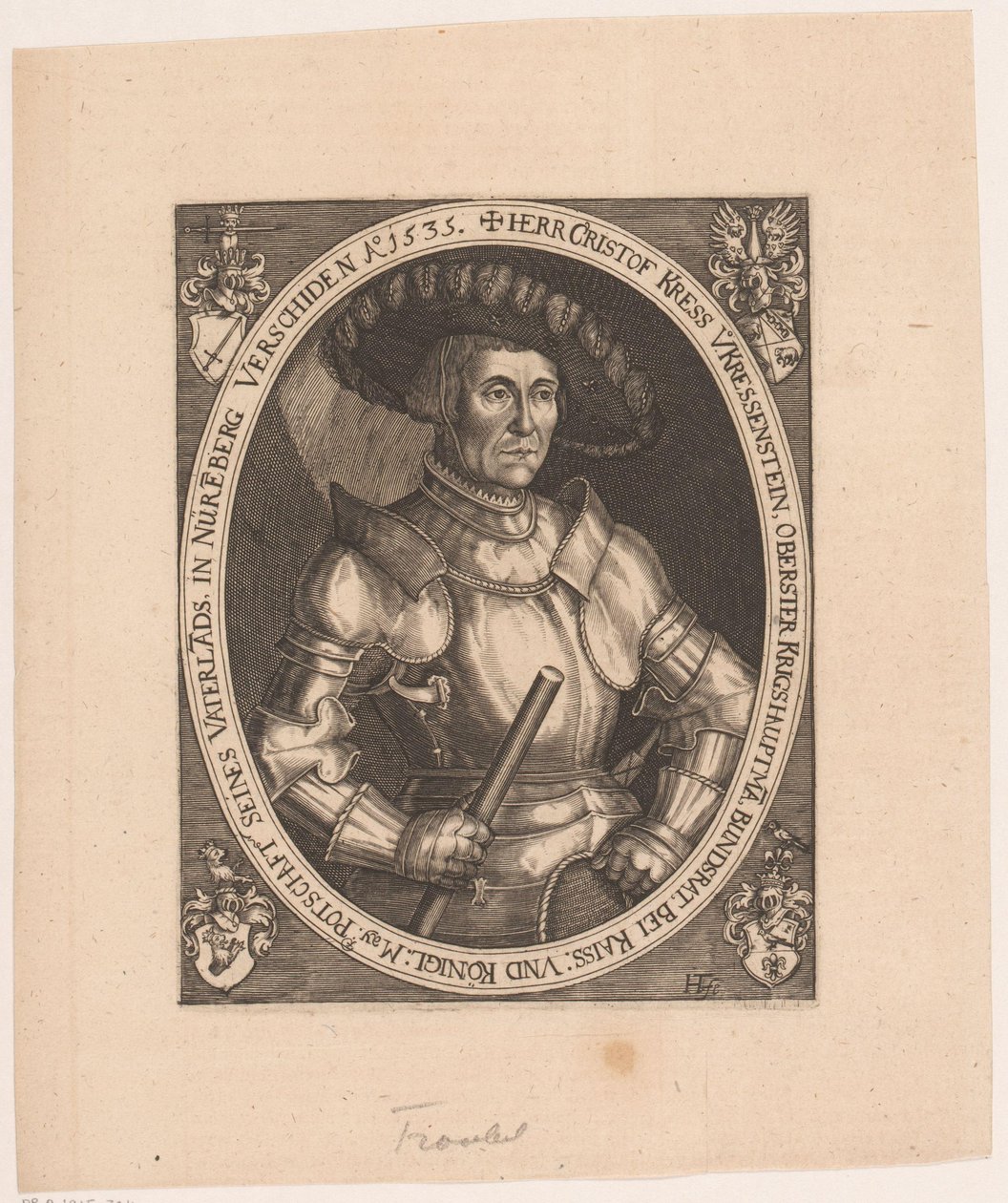 Christoph I Kress von Kressenstein portréja alkotó: Hans Troschel