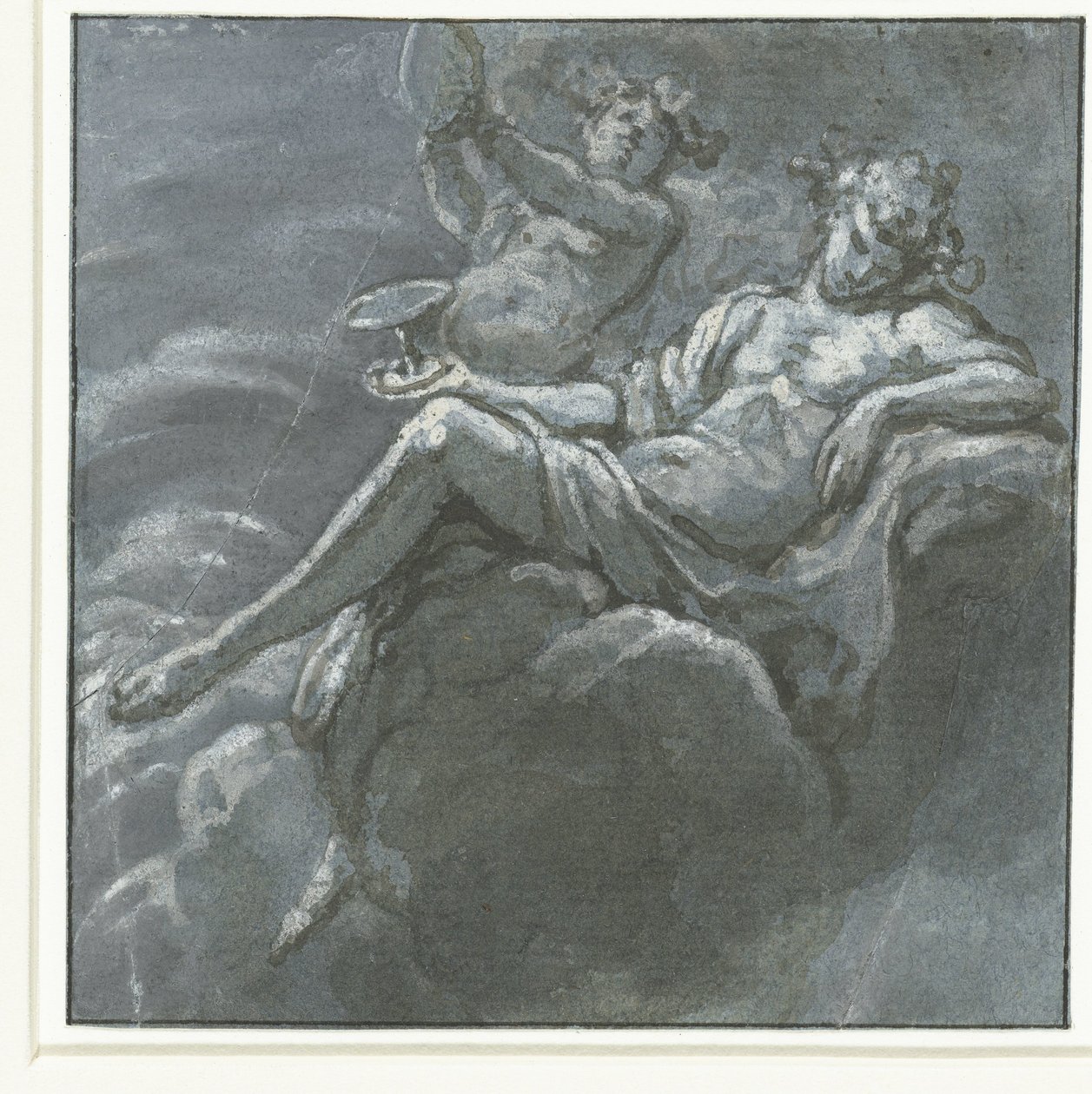 Bacchus egy ivótállal és egy Sileen-nel alkotó: Hans Ulrich Franck