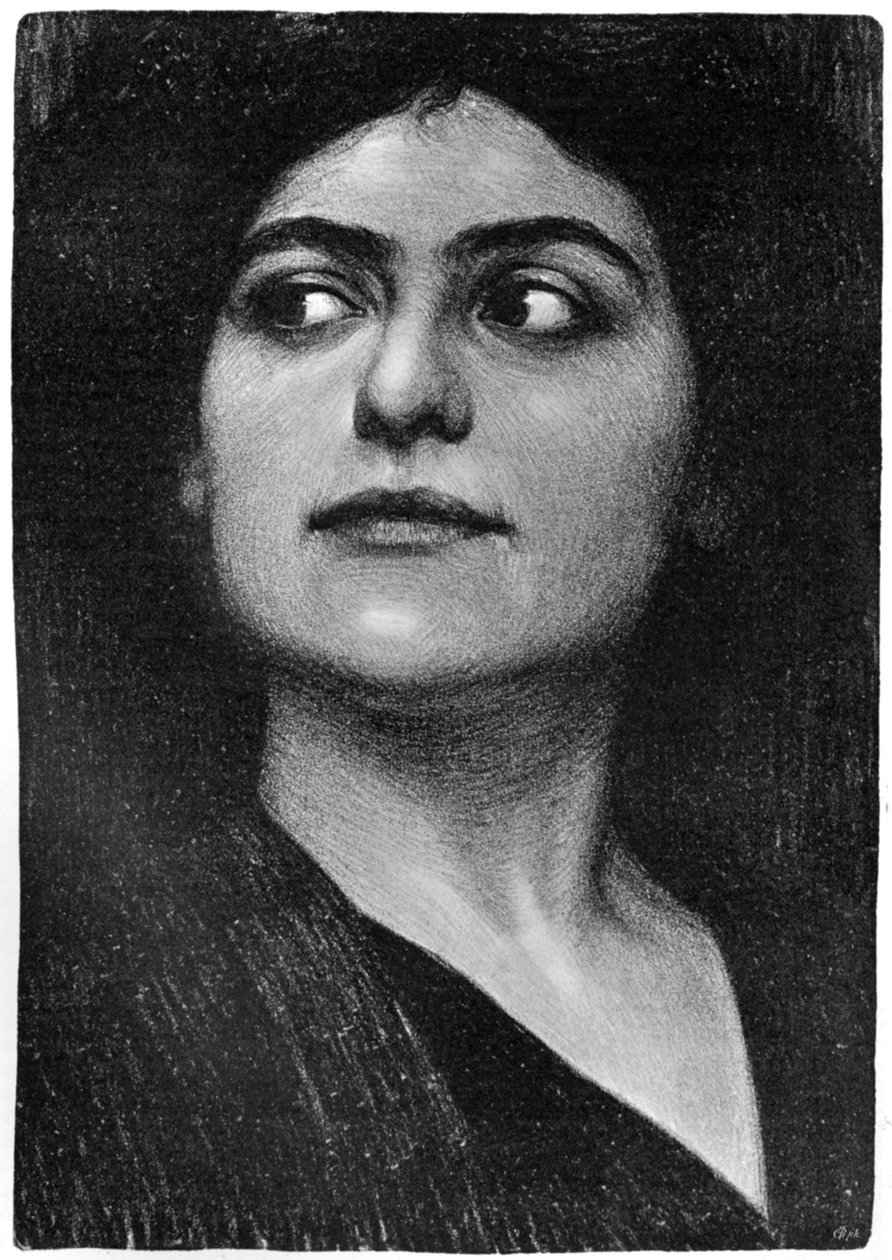 Tanulmány egy női fejről, 1899. alkotó: Hans Unger