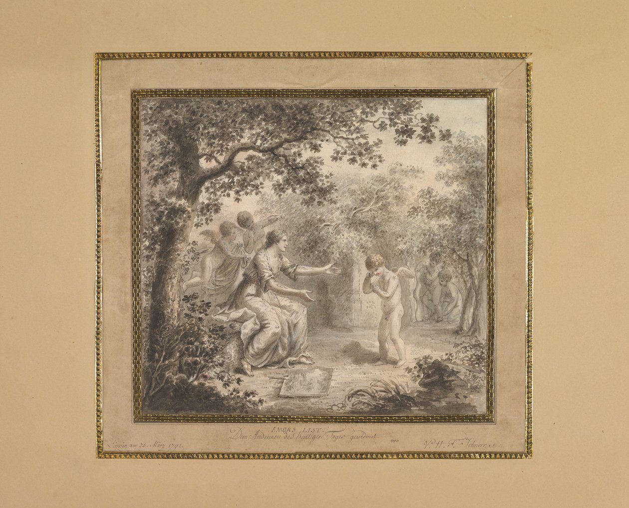 Ámor csel, 1792. alkotó: Hans Veit Friedrich Schnorr von Carolsfeld