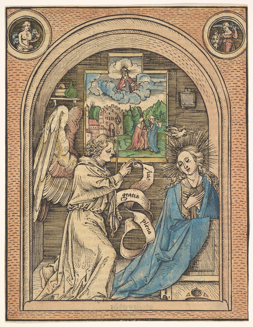 Angyali üdvözlet, 15. század vége – 16. század eleje. alkotó: Hans Wechtlin the Elder