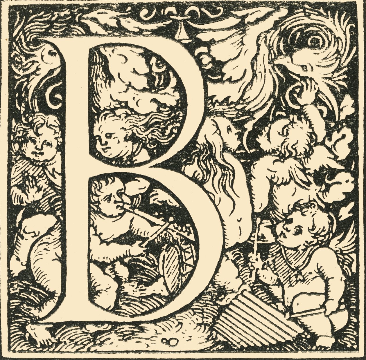 B – Hans Weiditz ábécéje, 1520-1521, 1908. alkotó: Hans Weiditz