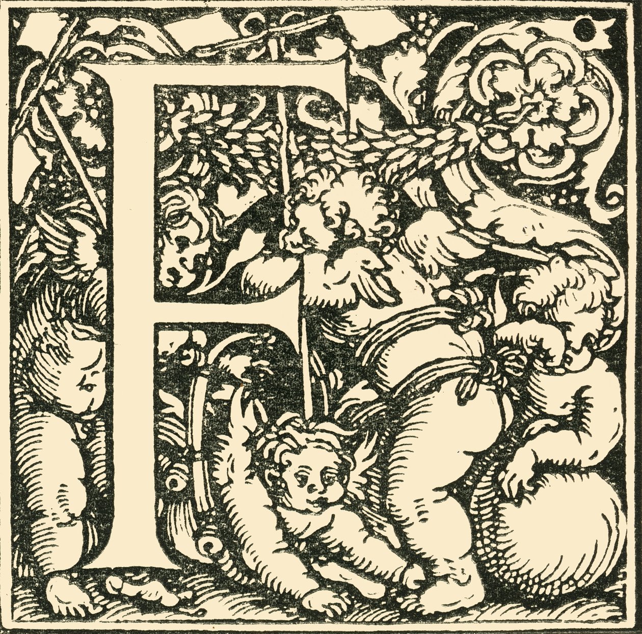 F – Hans Weiditz ábécéje, 1520-1521, 1908. alkotó: Hans Weiditz