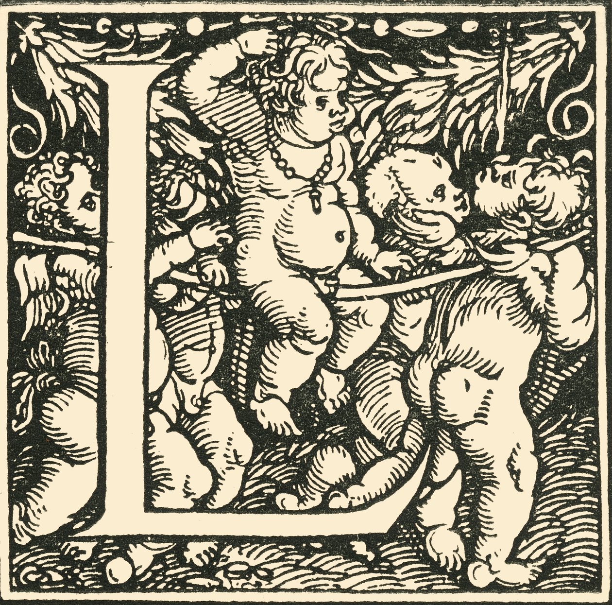 L – Hans Weiditz ábécéje, 1520-1521, 1908. alkotó: Hans Weiditz