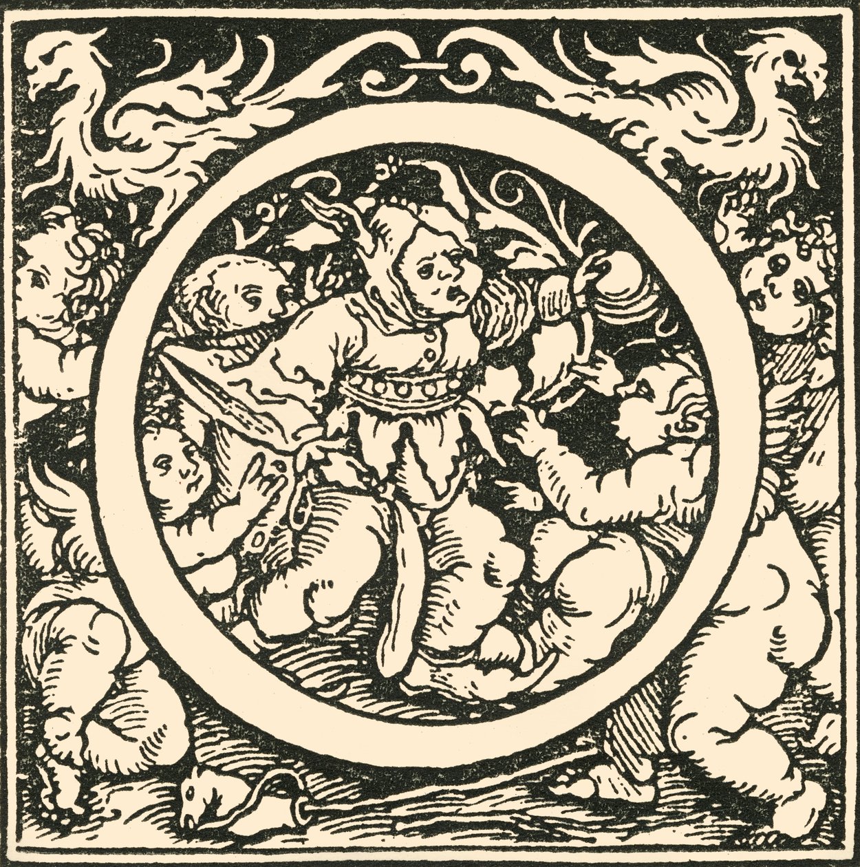 O – Hans Weiditz ábécéje, 1520-1521, 1908. alkotó: Hans Weiditz