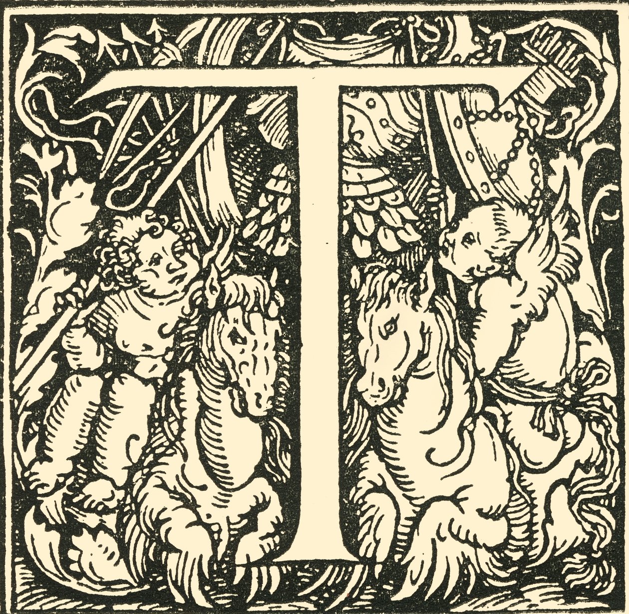 T – Hans Weiditz ábécéje, 1520-1521, 1908. alkotó: Hans Weiditz