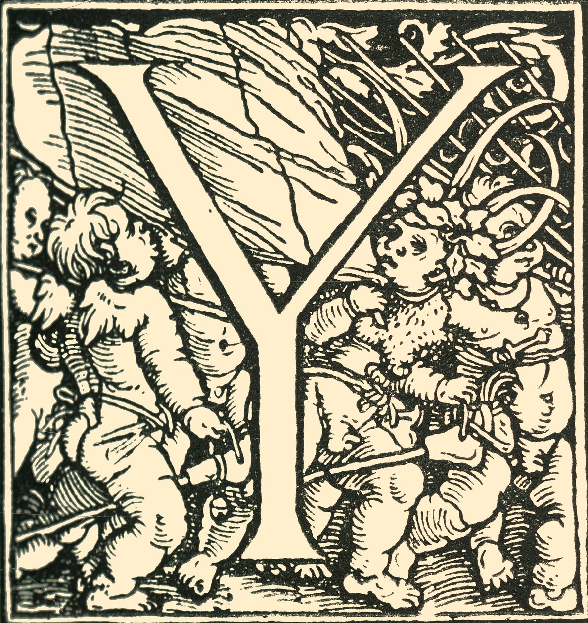 Y – Hans Weiditz ábécéje, 1520-1521, 1908. alkotó: Hans Weiditz