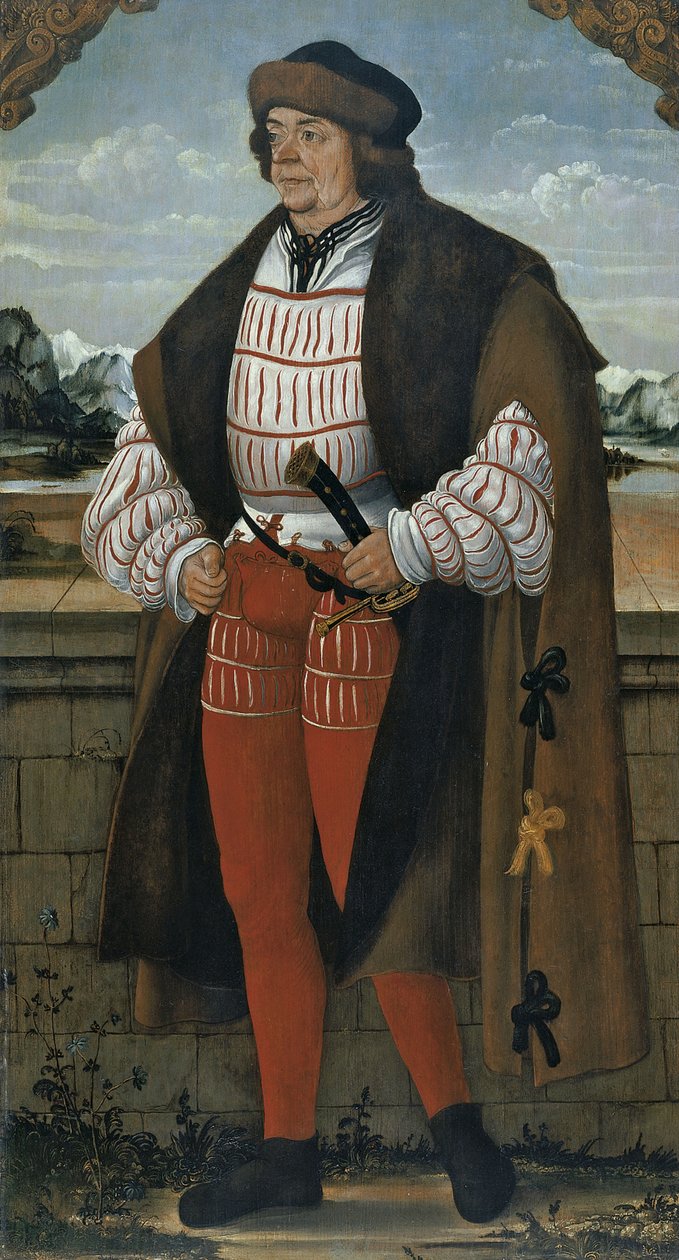 Christoph lovagként ismert udvari bolond, 1515 alkotó: Hans Wertinger von
