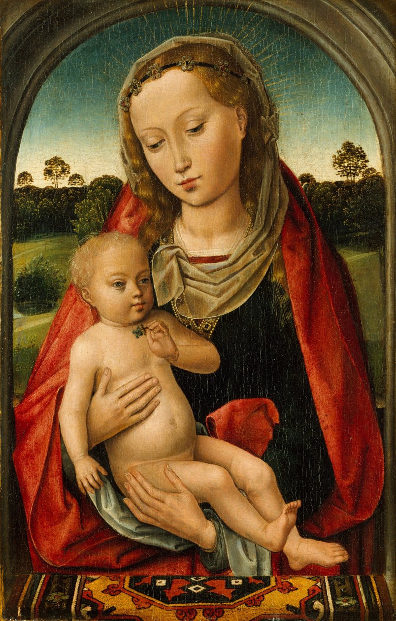 Szűz és gyermek, 1487 körül (olaj, tölgyfa panel) alkotó: Hans after Memling