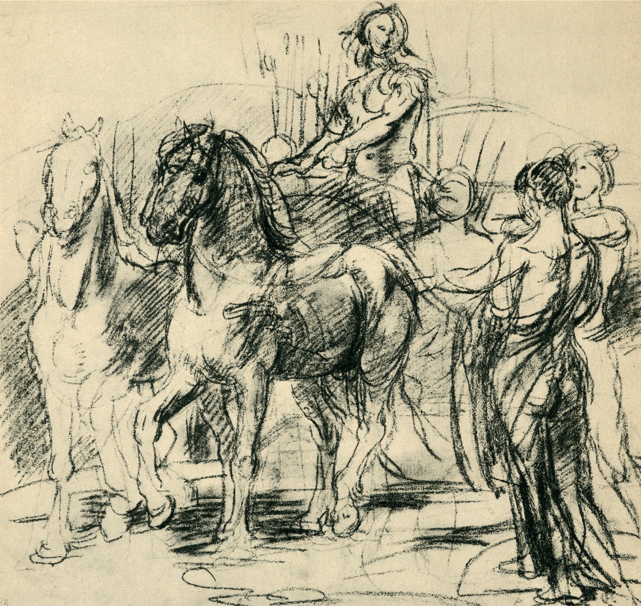 Szekér, 1880, 1943. alkotó: Hans von Marées