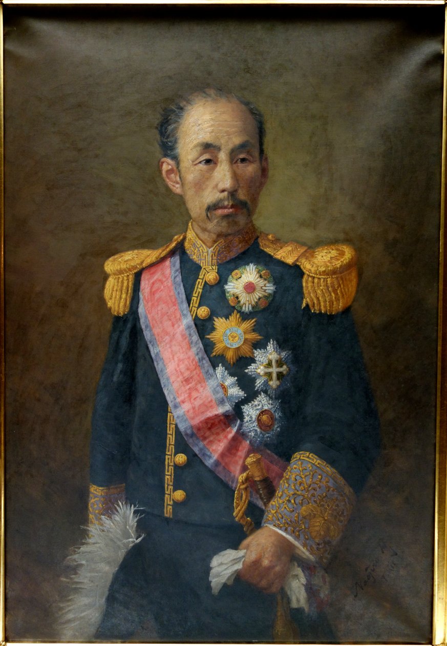 A Po RT támogatása Sanetomi (1837-1891) alkotó: Harada Naojiro