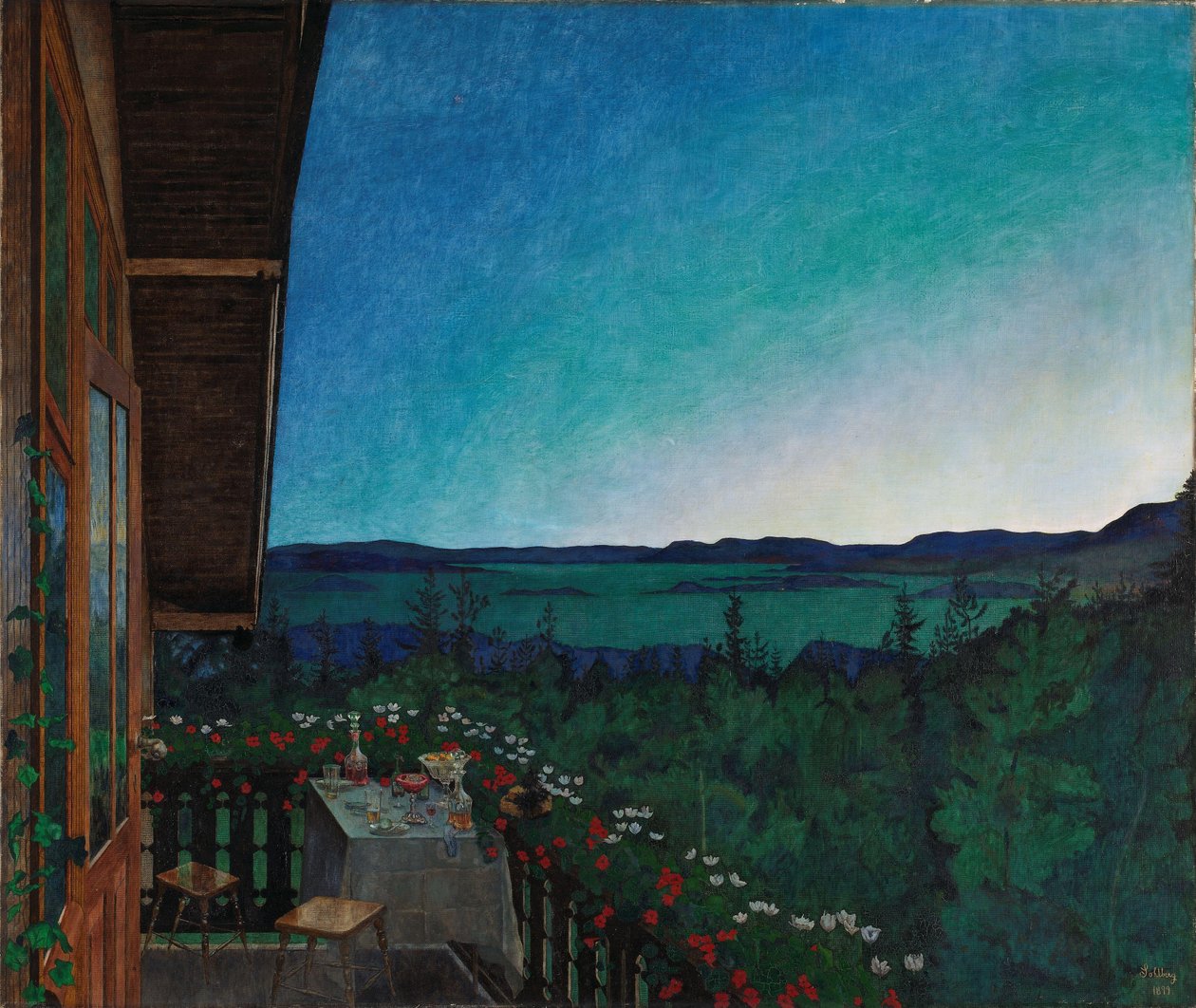 Nyári éjszaka, 1899 alkotó: Harald Oscar Sohlberg