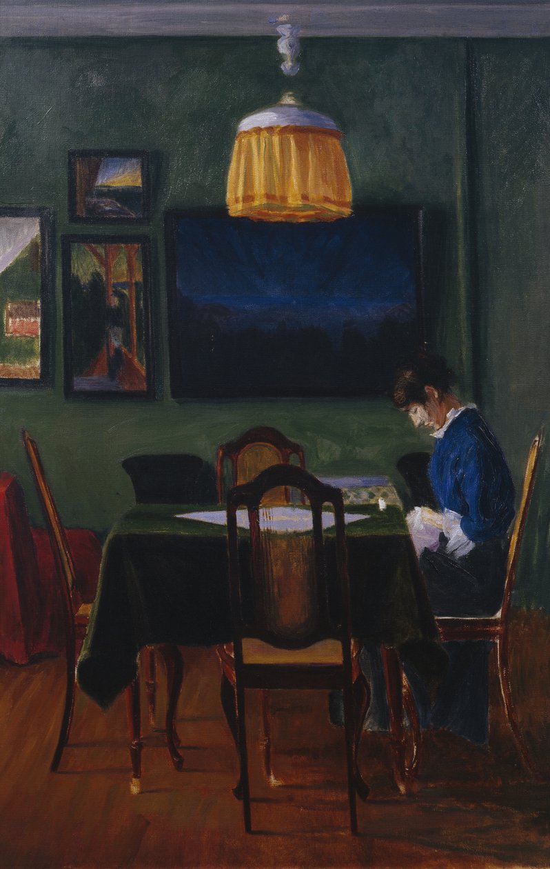 Lámpa fényével alkotó: Harald Oscar Sohlberg