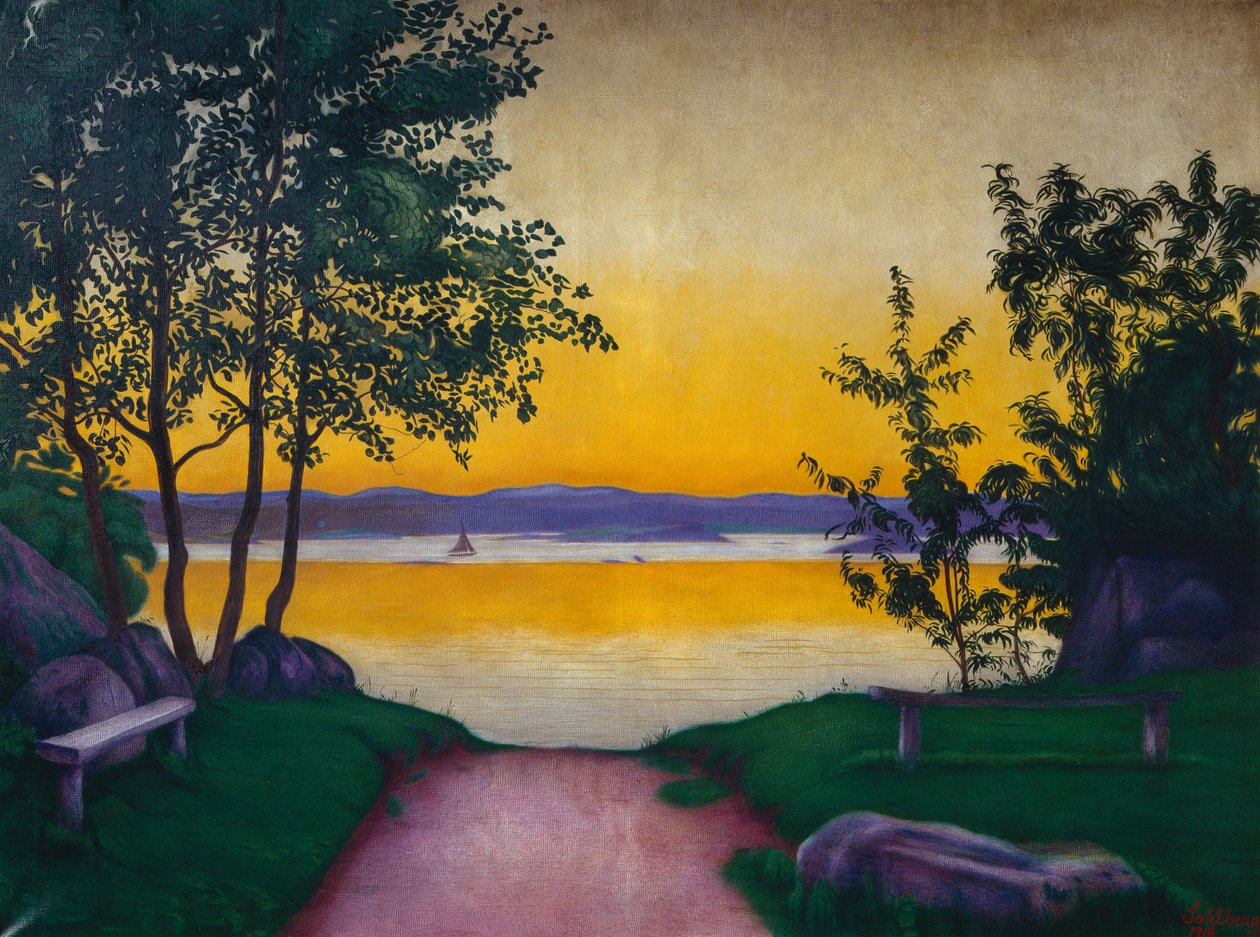 Esti hangulat, Viksfjorden alkotó: Harald Oscar Sohlberg