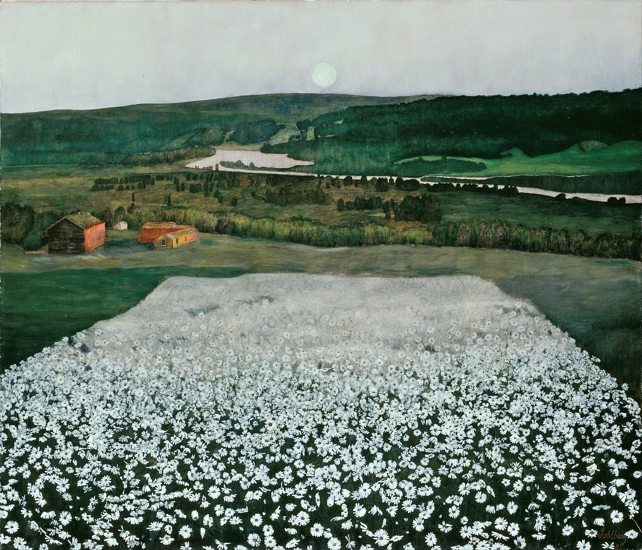 Virágos rét északon alkotó: Harald Oscar Sohlberg