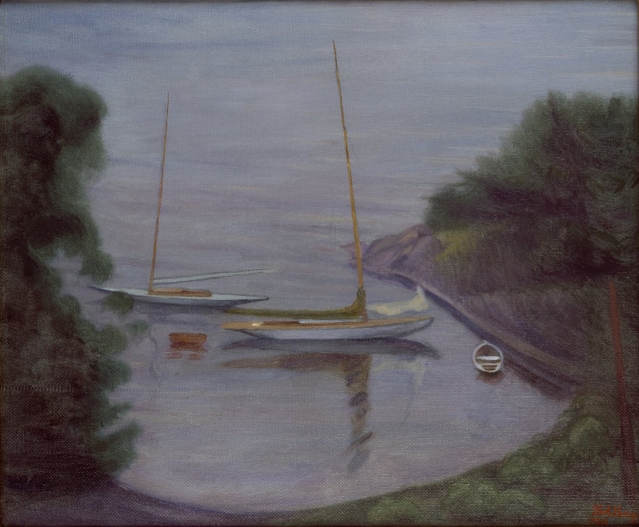 Vitorlás (olaj, vászon) alkotó: Harald Oscar Sohlberg