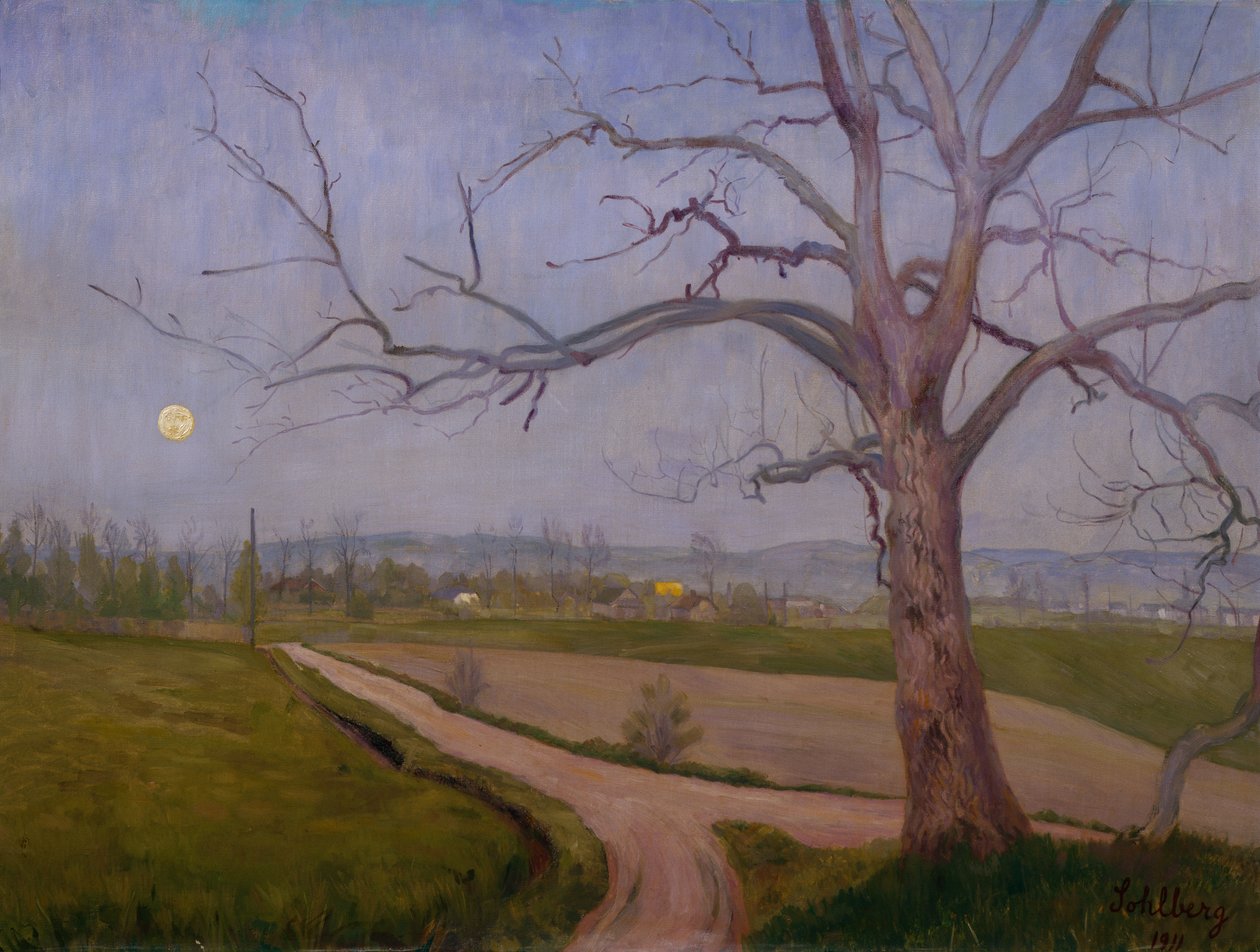 Tavaszi este Vestre Akerben alkotó: Harald Oscar Sohlberg