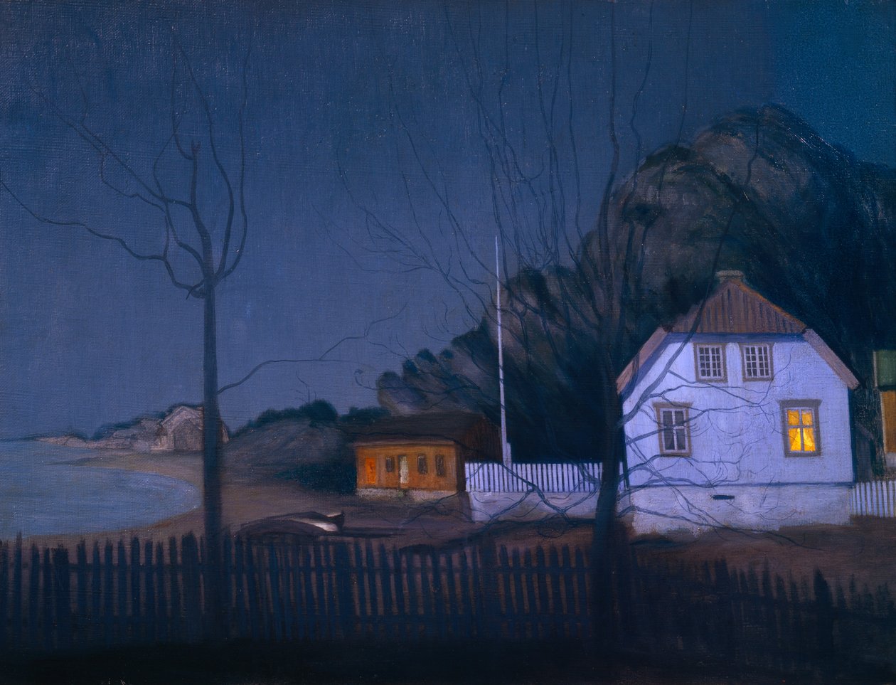 A kastély és a kisgazda (olaj, vászon) alkotó: Harald Oscar Sohlberg