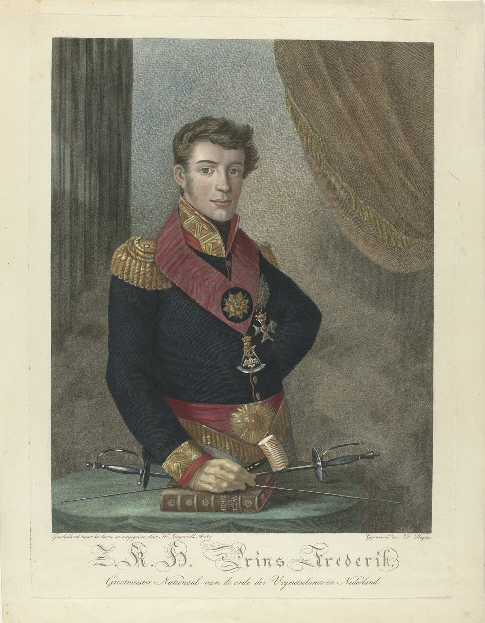Frigyes holland herceg portréja (1797-1881) alkotó: Harmanus Langerveld