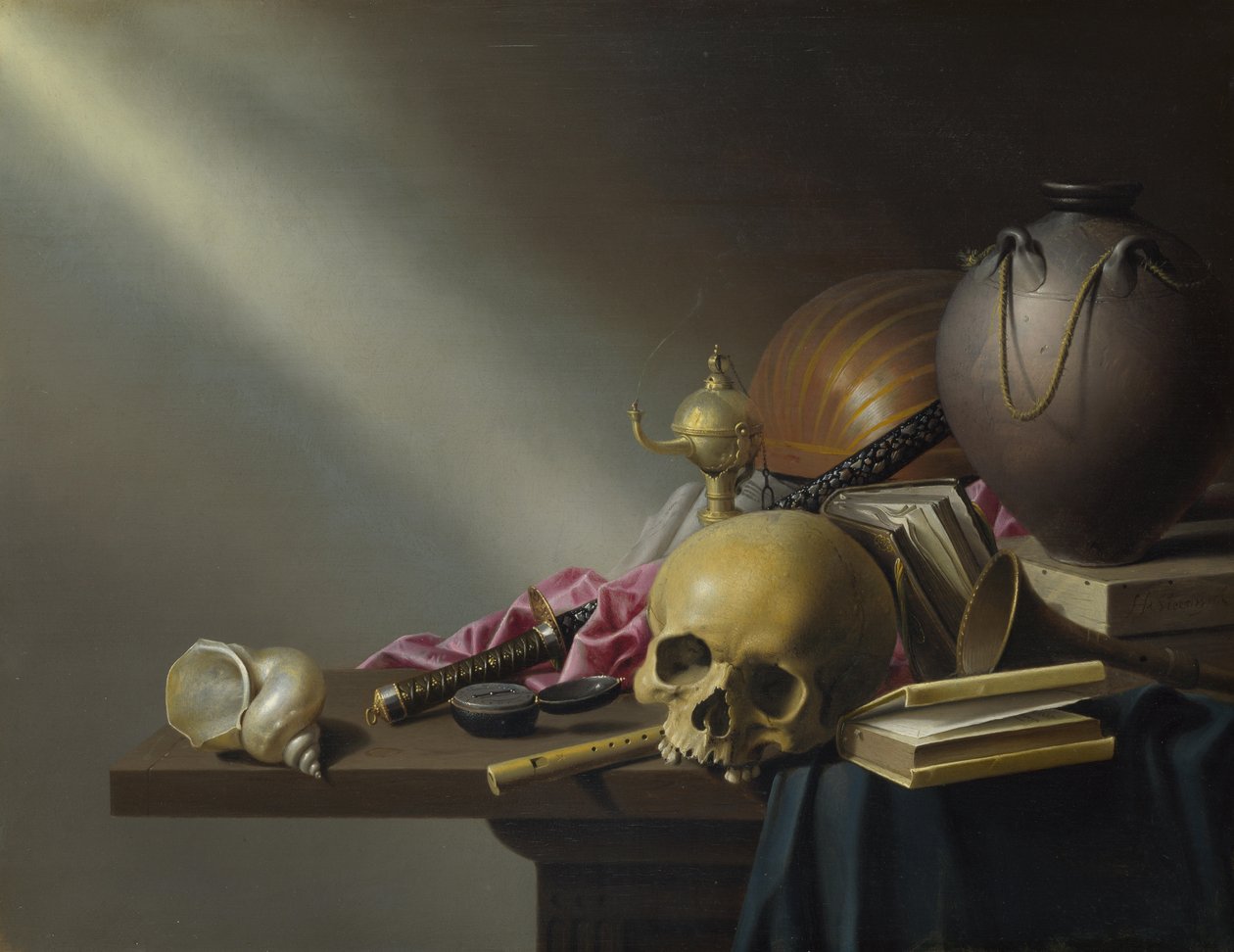 Az emberi élet hiúságának allegóriája, c. 1640 alkotó: Harmen Steenwijck