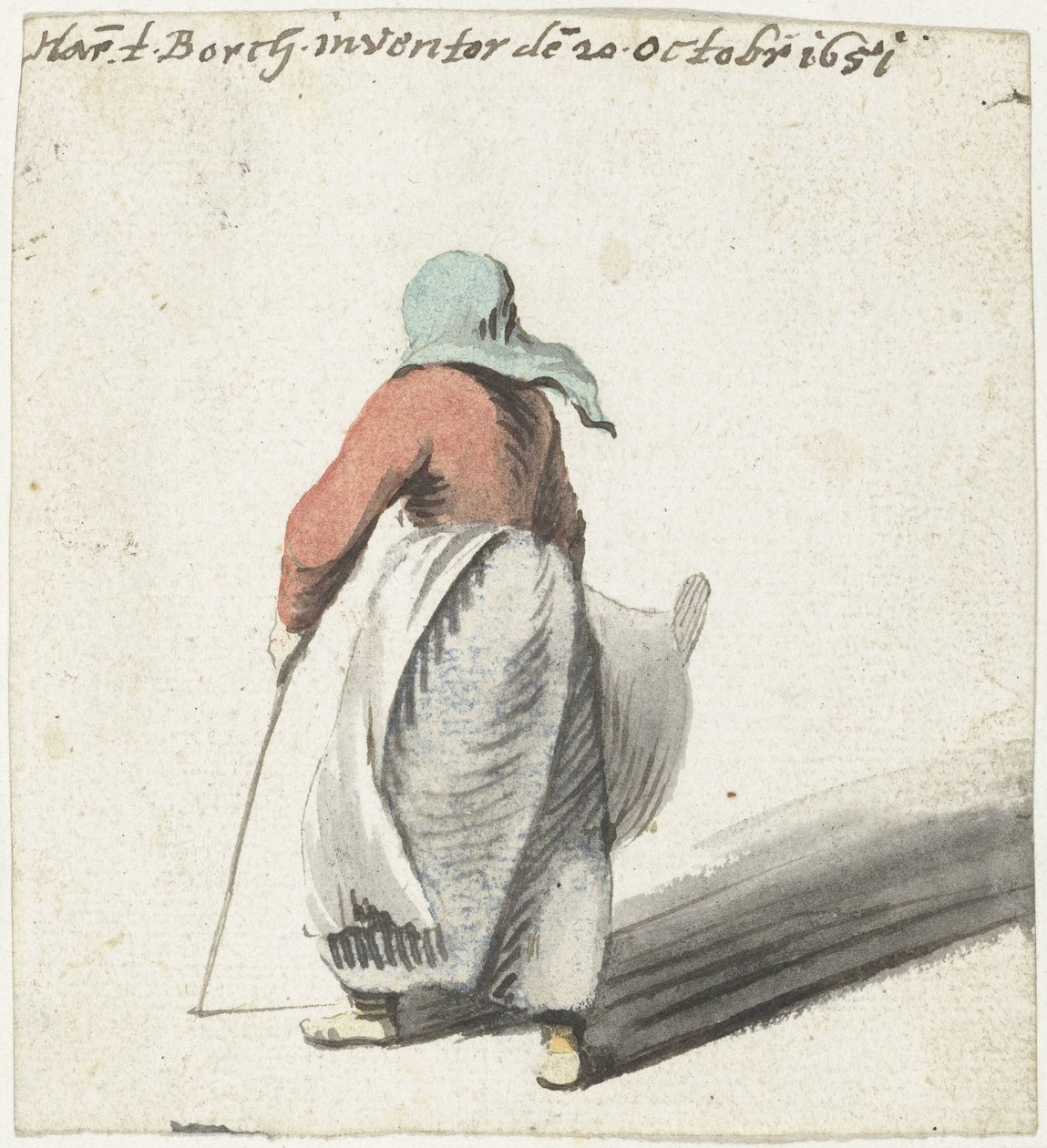 Futó nő, hátulról alkotó: Harmen ter Borch