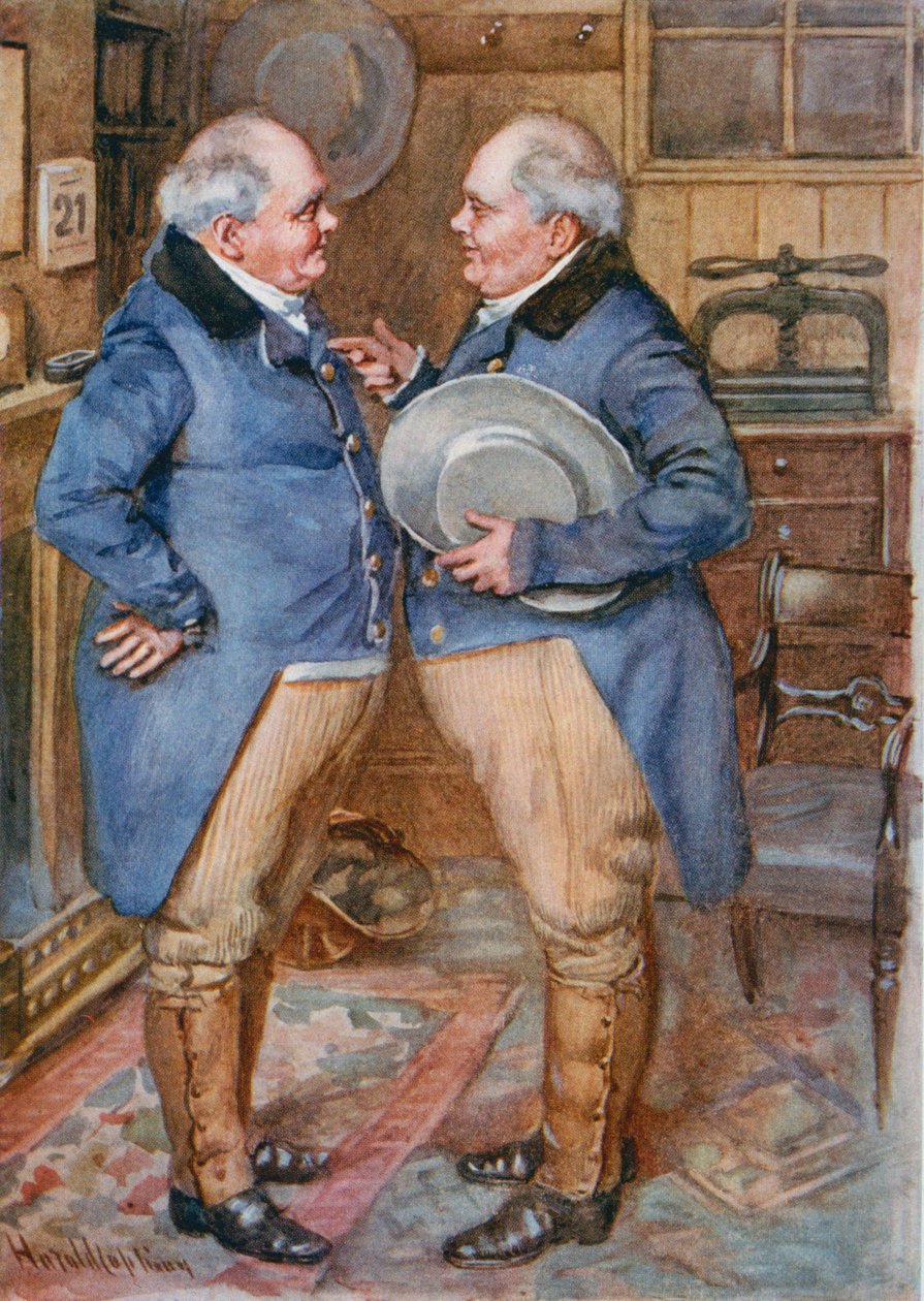 The Brothers Cheeryble, illusztráció a „Sketches from Dickens”-hez, összeállította B.W. Matz, 1924 alkotó: Harold Copping