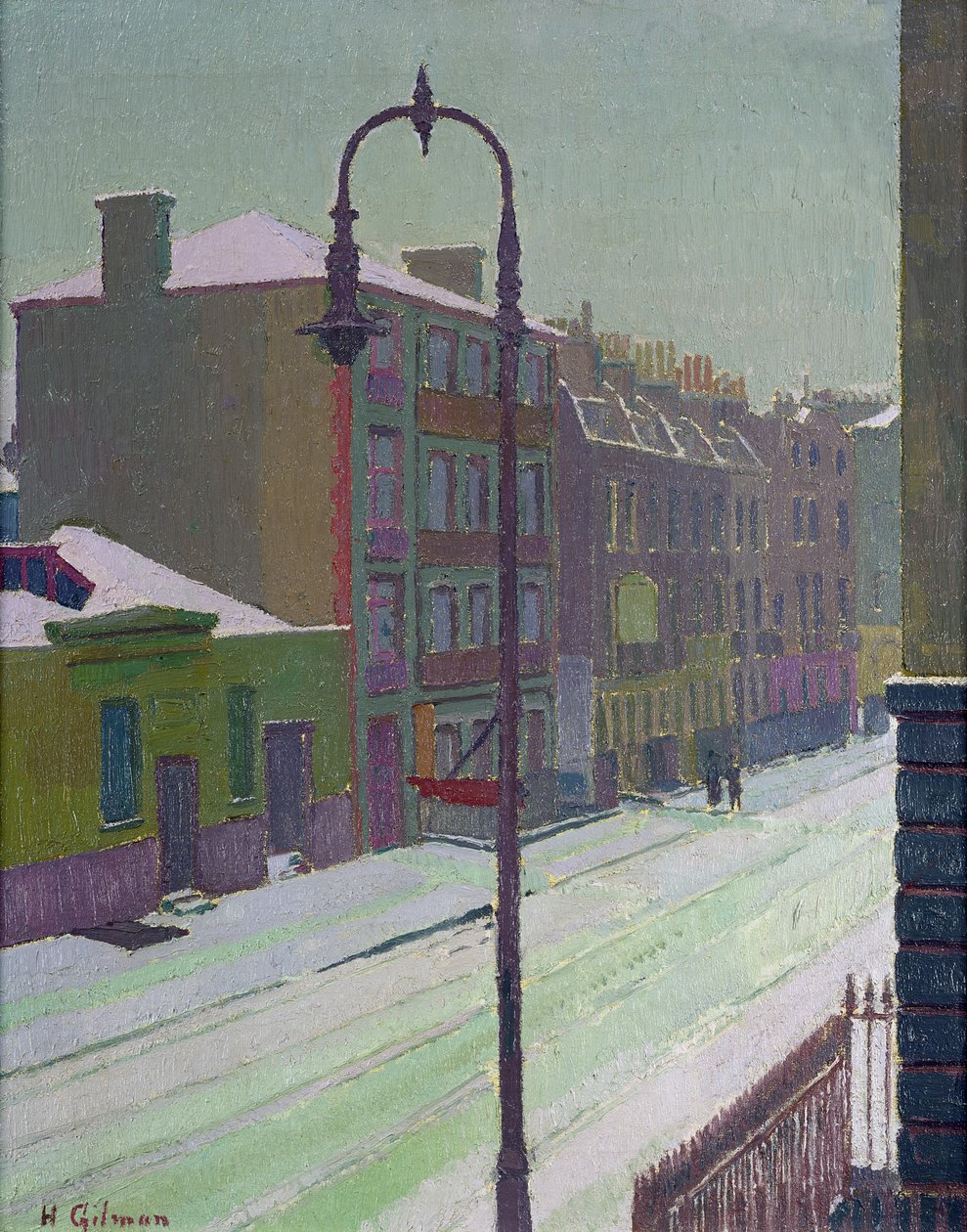 London Street in the Snow, 1917 alkotó: Harold Gilman