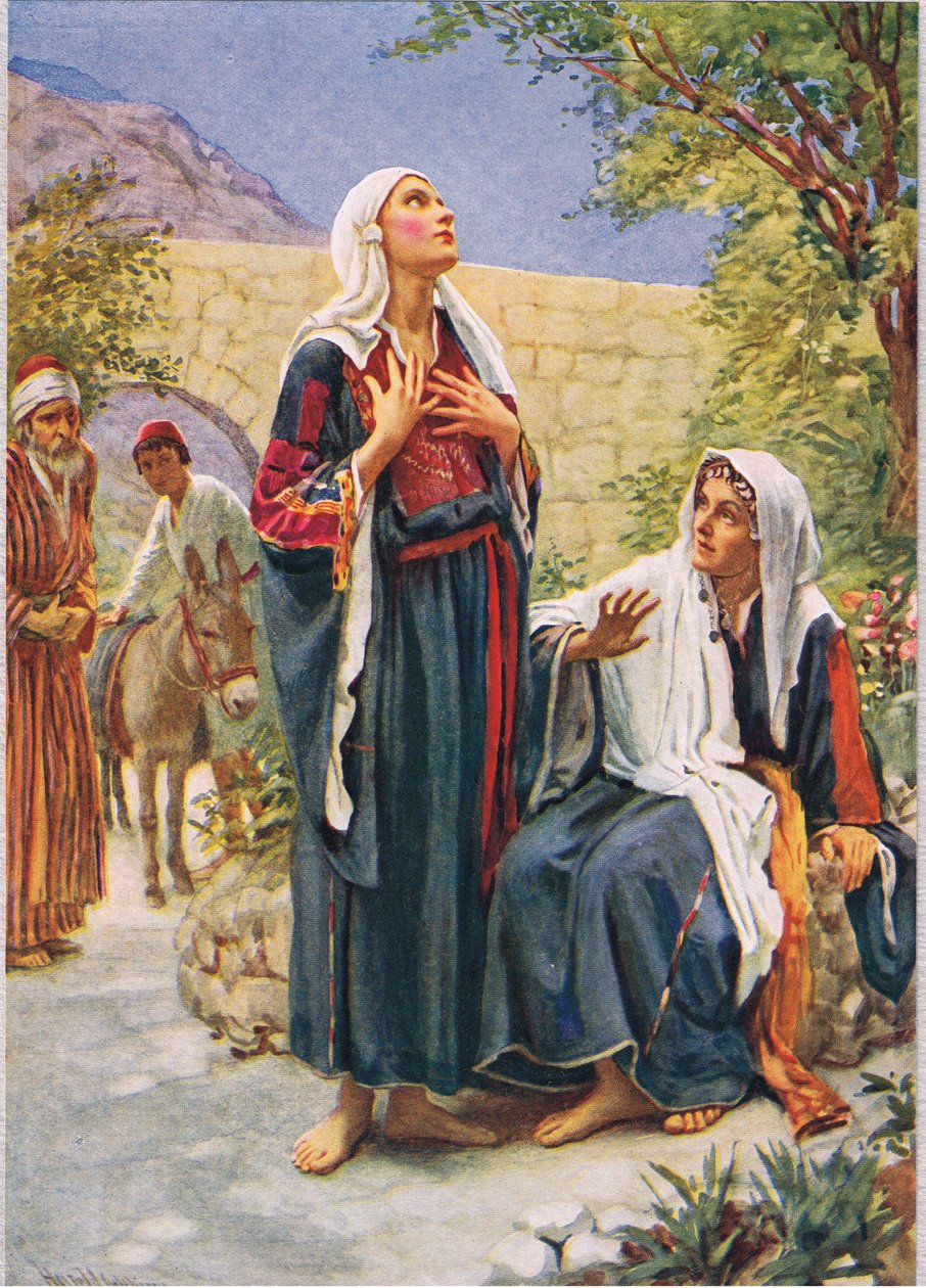 Elizabeth, illusztráció a The Religious Tract Society által kiadott „Women of the Bible”-ből alkotó: Harold Copping