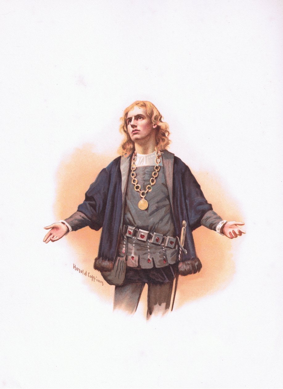 Hamlet, illusztráció a Hamletből alkotó: Harold Copping