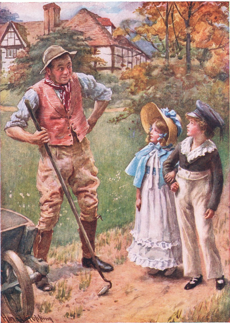 Mr és Mrs. Harry Walmers és Cobbs, illusztráció a „Dickens-i karaktervázlatokhoz”, összeállította B.W. Matz alkotó: Harold Copping