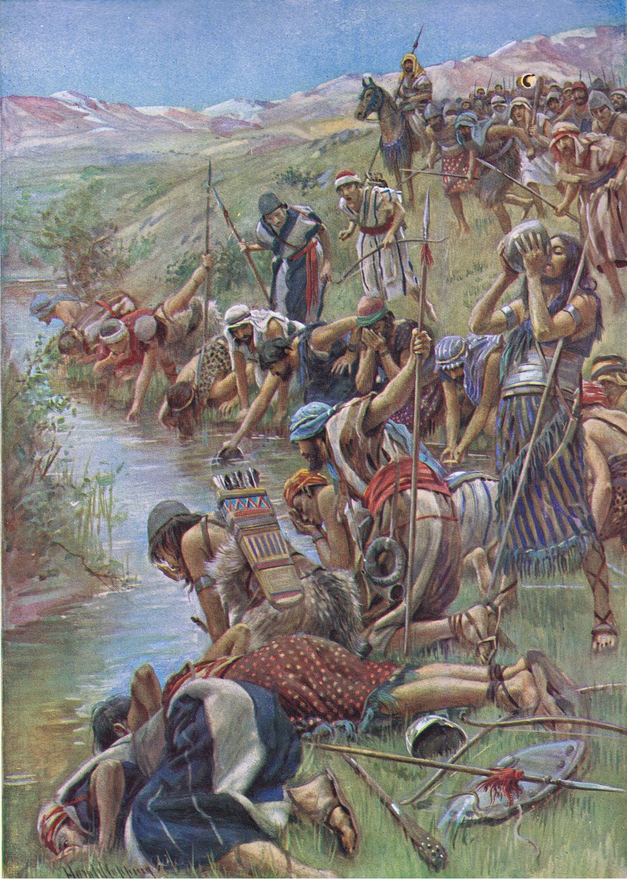 Az ember, aki csapott, illusztráció a Pictures That Teach The Crown sorozatból, 1920 alkotó: Harold Copping