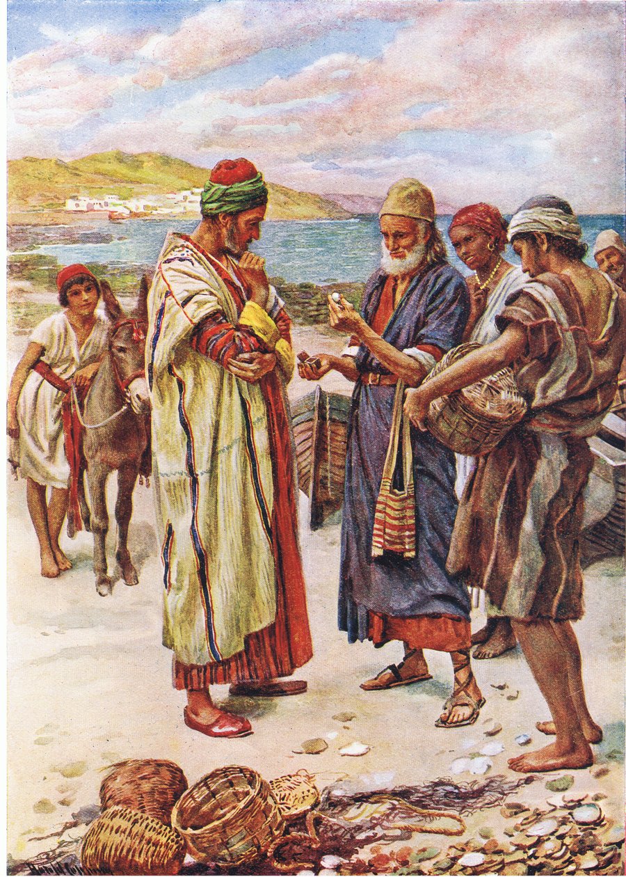 A remek gyöngyszem, a Harold Copping Pictures: The Crown Series illusztrációja, 1920-as évek alkotó: Harold Copping