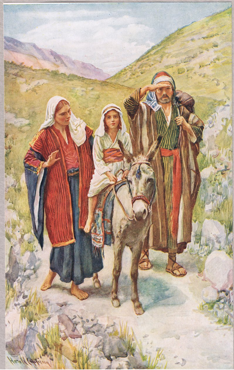 Visszatérés Egyiptomból alkotó: Harold Copping