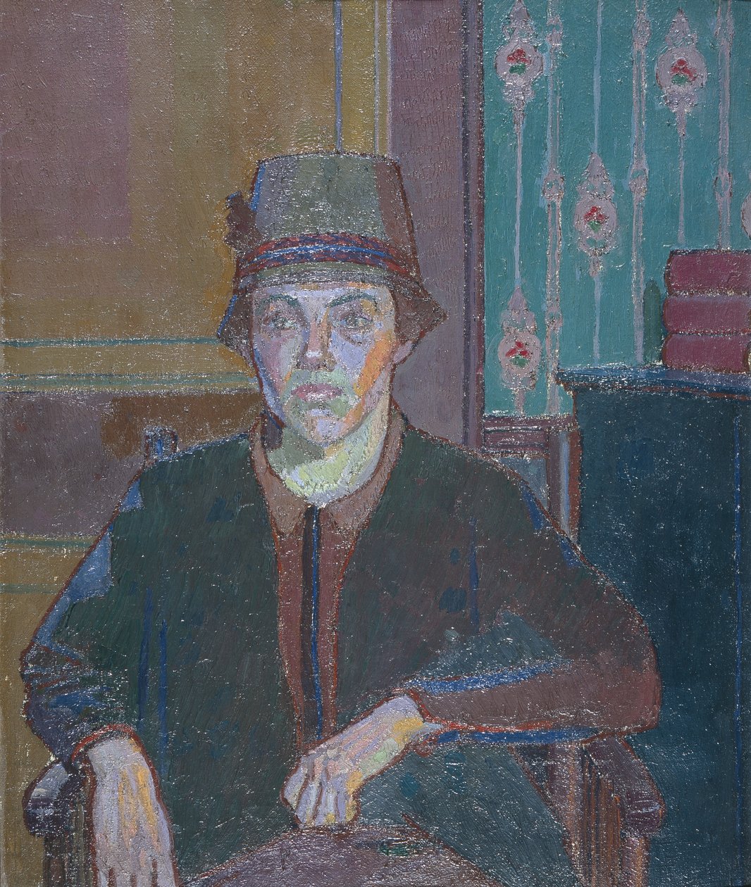 Egy hölgy (olaj, vászon) alkotó: Harold Gilman